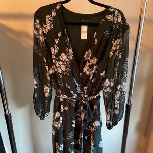 Forest Green Floral Dress